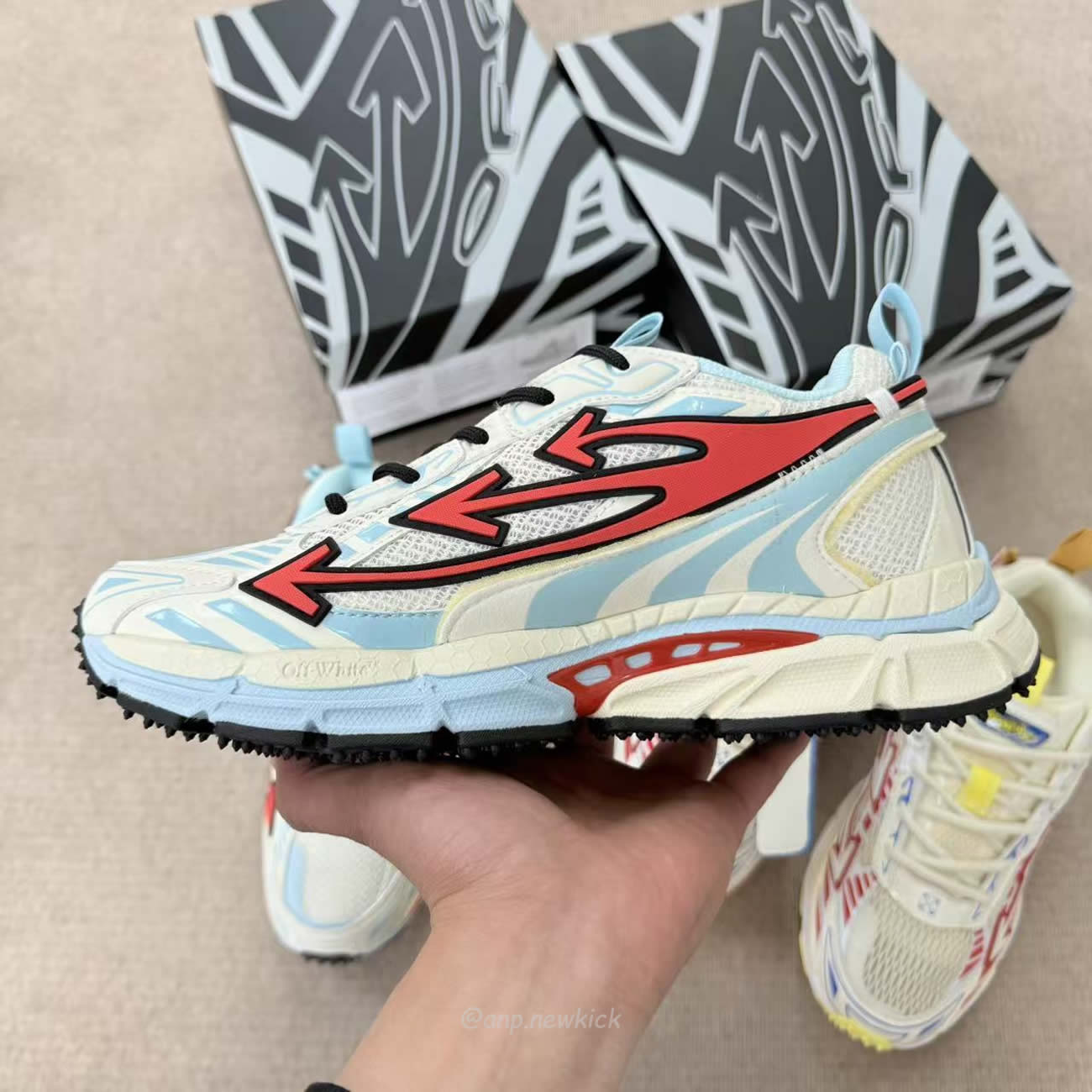 Off White Be Right Back Arrow Lace Up Sneakers (11) - www.newkick.org